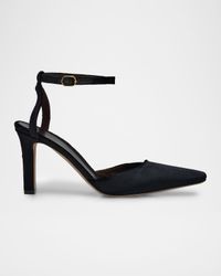 Carla Velvet Ankle-Strap Pumps