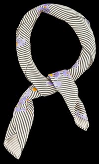 Sessun - Foulard carré à imprimé exclusif en crêpe - Taille Unique - Noir