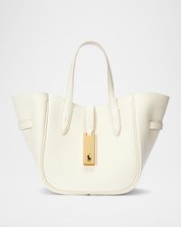 Polo ID Small Grain Leather Tote Bag