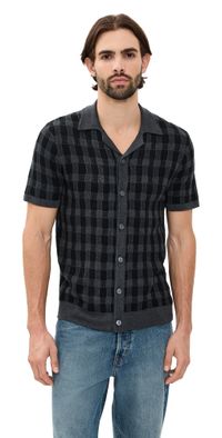 RAILS Ronan Shirt Charcoal Black M