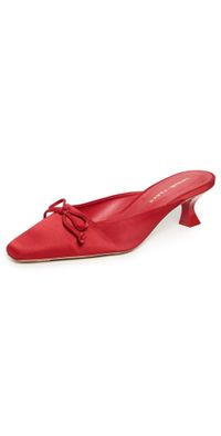Larroudé Larroude x Parke Mules Satin Cherry 9.5