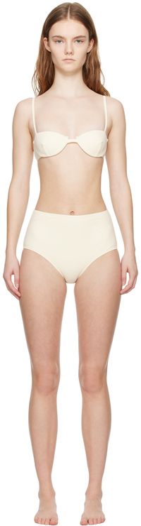 TOTEME Off White Sweetheart Neck Bikini