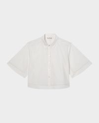 Ladder Embroidered Poplin Shirt