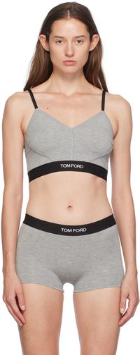 TOM FORD Gray Signature V-Neck Bralette