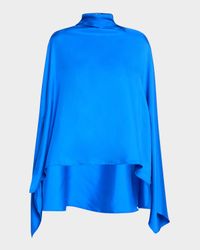 Silky Twill Oversized Cape Top