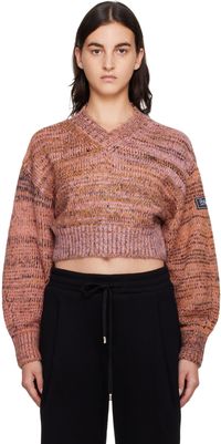 ADER error Pink V-Neck Sweater