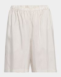 Zinnia Striped Silk Pajama Shorts