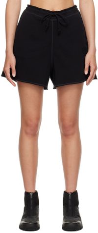 GANNI Black Drawstring Shorts