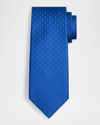 Men's Tonal Woven Oval Silk Tie
