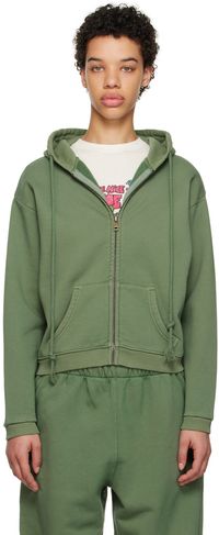 ERL Green Zip Hoodie