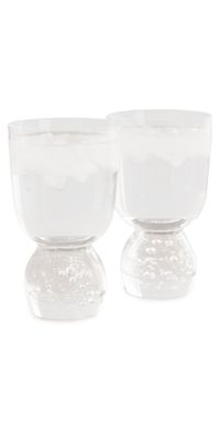 Misette Hand-Blown Bubble Glass Tumbler Set of 2 Clear One Size