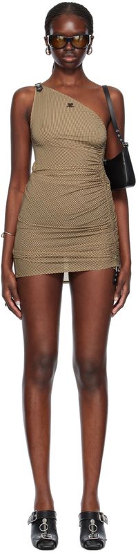 Courrèges Brown Check Minidress