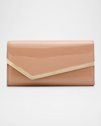 Emmie Patent Leather Bar Flap Clutch Bag