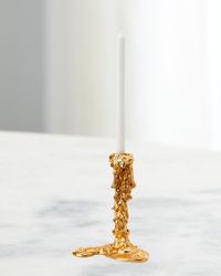 Gold Drip Candle Holder - 10"