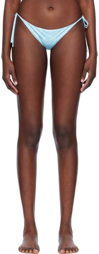 Versace Underwear Blue Barocco Bikini Bottom