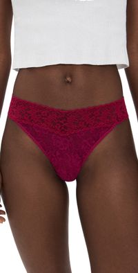 Hanky Panky Gingerbread House Original Thong Dark Pomegranate One Size