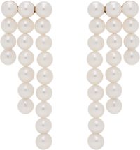 Sophie Bille Brahe White & Gold 'La Valse Trois Temps' Earrings