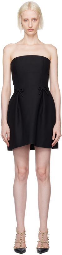 Valentino Black Crepe Couture Minidress