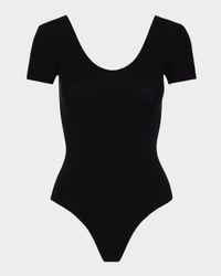 Ballet Scoop-Neck Microfiber Bodysuit