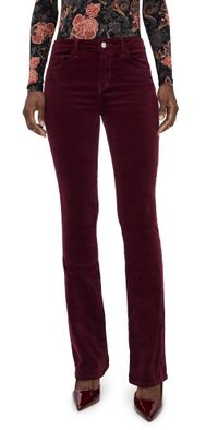 L'AGENCE Stevie Straight Velvet Jeans Dark Port 31