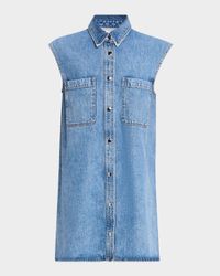 The Sleeveless Denim Shirtdress