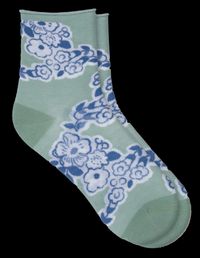 Bleuforet - Chaussettes en coton mélangé imprimé - Taille 39/41 - Vert