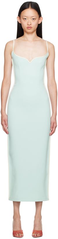 Paris Georgia SSENSE Exclusive Blue & White Heart Maxi Dress