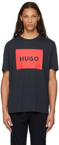 Hugo Navy Printed Logo T-Shirt