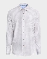 Men's Darrington Mini-Check Cotton Button-Down Shirt