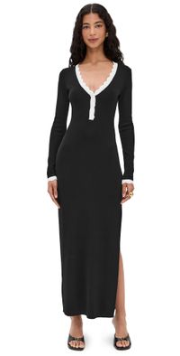 Seven Wonders Milenia Sleeved Knit Midi Dress Black M