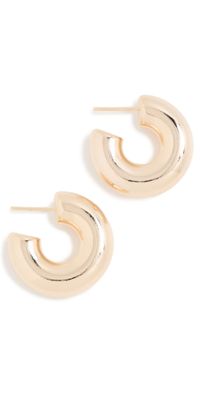 By Adina Eden Bubble Hoop Earrings Gold One Size