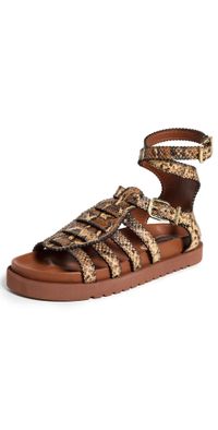 Zimmermann Goldie Gladiator Sandals Toffee 40