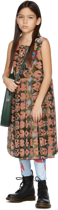 Chopova Lowena SSENSE Exclusive Kids Brown & Green Kilt Dress