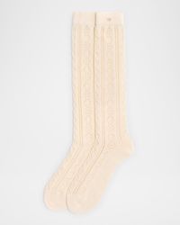 Men's VLogo Cotton Knit Over-Calf Socks
