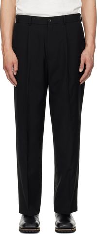 N.Hoolywood Black Wide Tapered Easy Trousers