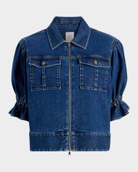 Holly Short-Sleeve Denim Jacket