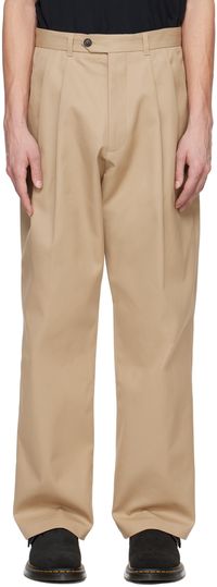 Lownn Beige Pleated Trousers