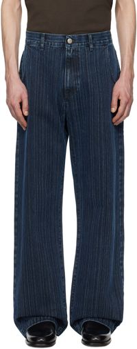mfpen Navy Straight Cut Jeans