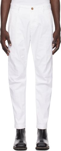 Dsquared2 White Sexy Chino Trousers
