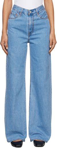 Levi's Jean ample bleu à taille haute