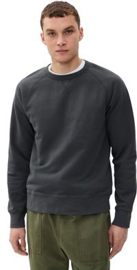 Officine Generale Crew Neck Sweater Faded Black XS