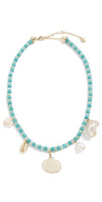 BaubleBar Beck Necklace Turquoise One Size