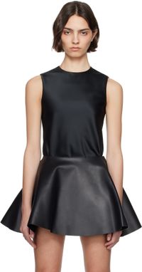 JW Anderson Black Bias Cut Sleeveless Top