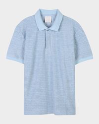 Boy's 4G Embossed Terry Cloth Polo Shirt, Size 8-14