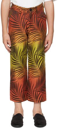 BO(Y)SMANS Kids Orange & Green Tropical Trousers