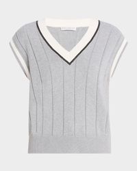 Monili V-Neck Wide Rib Golf Sport Club Vest