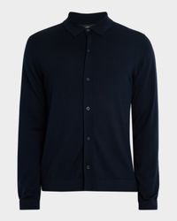 Men's Cashmere Knit Ribbed-Trim Cardigan