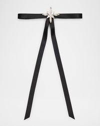 Avril Crystal Satin Skinny Bow