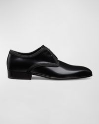 Men's Alastar Fabric-Trim Leather Derby Shoes