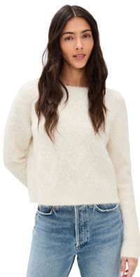 OGD One Grey Day Viola Alpaca Crewneck Sweater Ivory S